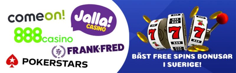 Topp 6 casino free spins bonusar i Sverige